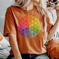 Flower Of Lifeacred Geometry Yogaフラワーオブライフ神聖幾何学瞑想ヨガ レディースオーバーサイズコンフォートTシャツ Yam
