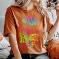 Flower Power ヒッピー サイケデリック '70年代レトロ レディースオーバーサイズコンフォートTシャツ Yam