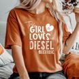Girl Loves Diesel メカニックシャツ 面白いバレンタインデーギフト レディースオーバーサイズコンフォートTシャツ Yam