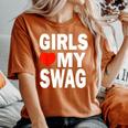 Girls Love Mywag シャツ おもしろい言葉 ガールズ Love Mywag レディースオーバーサイズコンフォートTシャツ Yam
