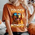 Golden Mommyゴールデン・ママ 母の日 ゴールデンレトリバー・ママ レディースオーバーサイズコンフォートTシャツ Yam