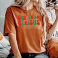 Groovy Our Teamleighs面白いクリスマスユーモア レディースオーバーサイズコンフォートTシャツ Yam