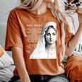 Hail Mary Blessed Mother ロザリオの祈り レディースオーバーサイズコンフォートTシャツ Yam