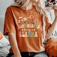 Happiness Is Being A Glamma Floral Glamma Mother's Day Women's Oversized Comfort T-Shirt Yam