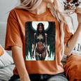 Hot Girl On 男性用 堕天使バトルレディ レディースオーバーサイズコンフォートTシャツ Yam