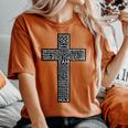 Jesus Christ Messiah Biblical Names Christian Faith Cross レディースオーバーサイズコンフォートTシャツ Yam