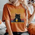 I Like Beer My Cat And Maybe 3人 猫好き ギフト レディースオーバーサイズコンフォートTシャツ Yam