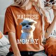 Maltese Mommyマルチーズ ママ 犬 お母さん 母の日 お母さん スウィート・マルチーズ レディースオーバーサイズコンフォートTシャツ Yam