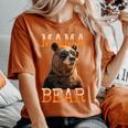 Mama Bearママベア ママベア 母の日 グリズリー ママベア レディースオーバーサイズコンフォートTシャツ Yam
