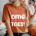 Omg Point Your Toes Dance Teacher Ballet レディースオーバーサイズコンフォートTシャツ Yam