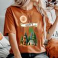 One Happy Mama Camper First Birthday Camping Bear Mother Women's Oversized Comfort T-Shirt Yam One Happy Mama Camper First Birthday Camping Bear Mother Women's Oversized Comfort T-Shirt Yam