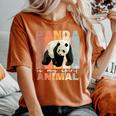 Panda Is Mypirit Animal かわいいパンダヴィンテージパンダ レディースオーバーサイズコンフォートTシャツ Yam