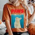 Paws Bunny 面白いパロディ ウサギ好きのギフト レディースオーバーサイズコンフォートTシャツ Yam