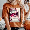 Pinup Girls 「バルーン付きセクシー赤毛ピンナップ1」 レディースオーバーサイズコンフォートTシャツ Yam