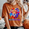 Rainbow Lion レインボー ライオン かっこいい おしゃれ レディースオーバーサイズコンフォートTシャツ Yam