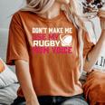 Rugby Don't Make Me Use My Rugby Momボイス。 長袖tシャツ レディースオーバーサイズコンフォートTシャツ Yam