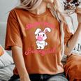Shake Your Bunny Tail 愛らしいバブルガム レディースオーバーサイズコンフォートTシャツ Yam