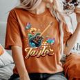 Taylor ファーストネーム I Love Taylor Birthday Girl Groovy 2010年代 レディースオーバーサイズコンフォートTシャツ Yam