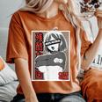 あがかお フェイス Lewd アニメ 女の子 和服 オタク用 レディースオーバーサイズコンフォートTシャツ Yam
