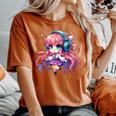 かわいい ちびアニメ 女の子 アニメ グッズ かわいい 日本の漫画ファン レディースオーバーサイズコンフォートTシャツ Yam