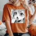 かわいいアヘ顔 アニメ 女の子 オタクウィーブ ラブ ビッグアイズ ドリップ レディースオーバーサイズコンフォートTシャツ Yam