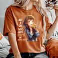 アニメとハンバーガーが大好きな女の子 レディースオーバーサイズコンフォートTシャツ Yam