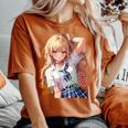 アニメ風イラスト ギャル 最強 可愛い女の子 レディースオーバーサイズコンフォートTシャツ Yam