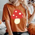 シンプルでキュートなキノコのグラフィック Cute Mushroom レディースオーバーサイズコンフォートTシャツ Yam