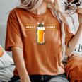 ビールをすすめるねこ 猫 ビール Cat Beer レディースオーバーサイズコンフォートTシャツ Yam