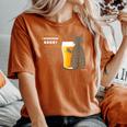 ビールをすすめるねこ2 猫 ビール Cat Beer レディースオーバーサイズコンフォートTシャツ Yam
