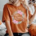 フローラル 97歳 誕生日 男性 女性 97歳 誕生日 レディースオーバーサイズコンフォートTシャツ Yam