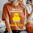 ラバーダックシャツ I'm Really A Rubber Duck レディースオーバーサイズコンフォートTシャツ Yam