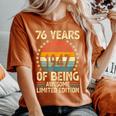 ヴィンテージ 1947 76 歳男性女性面白い誕生日アパレル レディースオーバーサイズコンフォートTシャツ Yam