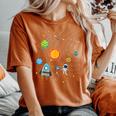 宇宙 惑星 太陽系 宇宙飛行士 オタク キッズ 男の子 女の子 レディースオーバーサイズコンフォートTシャツ Yam
