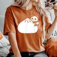 肉まんとパンダ かわいい チャイナ Pork Bunpanda レディースオーバーサイズコンフォートTシャツ Yam