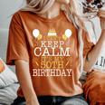 花火とケーキ I Can't Keep Calm It's My 50Th Birthday レディースオーバーサイズコンフォートTシャツ Yam