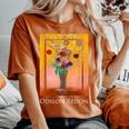 花瓶 オディロン・ルドン 絵画 シンボリズム 花ase Flowers Odilon Redonymbolism レディースオーバーサイズコンフォートTシャツ Yam