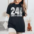 24歳 男性 ギフト 24歳 誕生日プレゼント 女性用 レディースオーバーサイズコンフォートTシャツ Black
