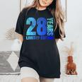 28歳 男性 ギフト 28歳 誕生日プレゼント 女性用 レディースオーバーサイズコンフォートTシャツ Black