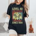 40歳の誕生日 男性 女性 40歳 1984年 装飾 面白い ギフト レディースオーバーサイズコンフォートTシャツ Black