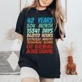 42歳 42歳 誕生日 女性 男性 42歳 誕生日 レディースオーバーサイズコンフォートTシャツ Black