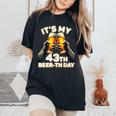 43歳の誕生日プレゼントのアイデアbeerthdayビール レディースオーバーサイズコンフォートTシャツ Black