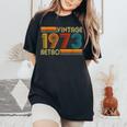 52歳の誕生日プレゼント 52歳 男性 女性 レトロ ヴィンテージ 1973 レディースオーバーサイズコンフォートTシャツ Black
