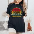 60歳 六十 1965年 ヴィンテージ 還暦 男性 女性 かわいい レディースオーバーサイズコンフォートTシャツ Black