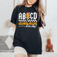 Ab Cd 2年生 ロックス 2年生 先生 男の子 女の子 キッズ レディースオーバーサイズコンフォートTシャツ Black
