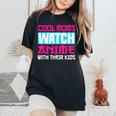 Anime Mom Kawaii Cosplay Fans Manga Japan Mother's Day Women's Oversized Comfort T-Shirt Black