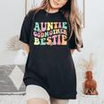 Auntie Godmother Bestie Aunt God Mother Bestie Women's Oversized Comfort T-Shirt Black