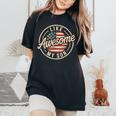Awesome Like My Son Cool Dad Mother Father Day Women's Oversized Comfort T-Shirt Black