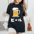 Beer ビール In Japanese レディースオーバーサイズコンフォートTシャツ Black
