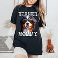 Berner Mommyバーニーズマウンテンドッグ ママ 犬 ママ 母の日 バーニーズマミー レディースオーバーサイズコンフォートTシャツ Black